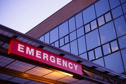 A hospital ER entrance