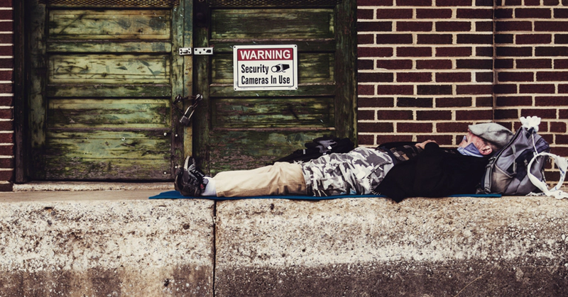 West Virginia homeless man on the street