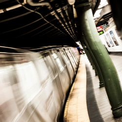 Hallucinogens effect - twisted subway station.