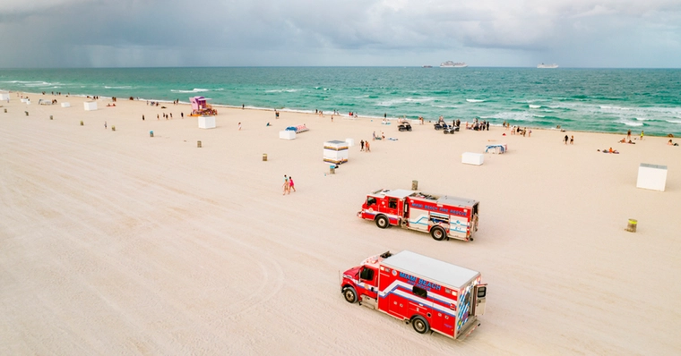 Florida beach ambulance