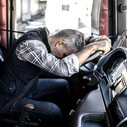 Sleepy truck driver
