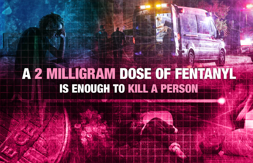 A 2 milligram dose of fentanyl is enough to kill a person.